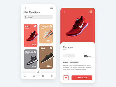 Nike shoe store mobile app