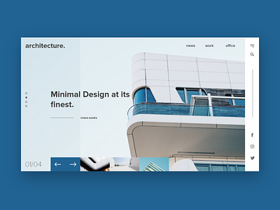 Debut shot: Architecture Website Design adobe xd architechture architecture clean debut debut shot landing landing page minimal onepage uidesign ux ux design website design