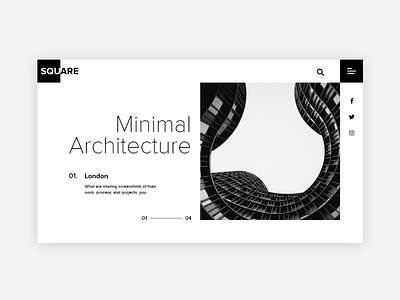 Minimal Architecture adobe xd architecture concept landing page minimal