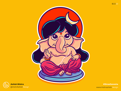 Shree Ganesha adobeillustrator graphic design illustration shreeganesha vectorillustration