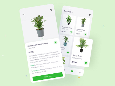 Plant Shop App app design card card design ecommerce experience illustration indoor plants interface minimal minimal design mobile ui online online shop plant shopping app typography ui design uiux ux ux design