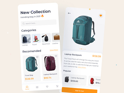 Backpack Shopping App