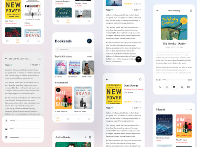 Bookends Book App book app book shop ebook design ecommerce education illustration ios app library mobile ui news app rafiqurrahman51 reading app story book system top2021 trending typography ui uiux ux