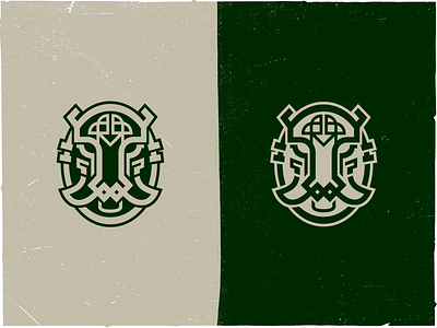 Barbarians Emblem minimal version ancient animal branding face icon logo minimal ui vector