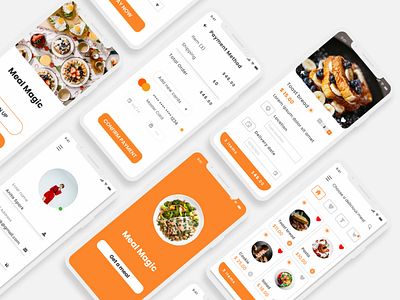 Food ordering app (Meal Magic) graphic design ui