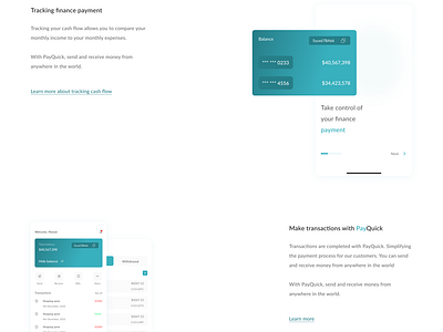 PayQuick Landing page design