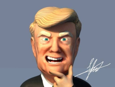 Trump Parody 3d character character animation character design design maya 3d render rendering rig rigging vray