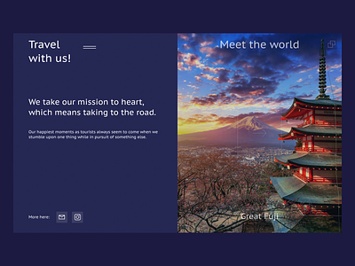 Travel design fuji japan travel web webdesign