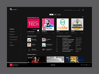 Podcast UI podcast ui webdesign