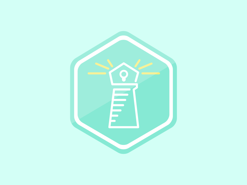 Beacon hexagon bot app icon hack week iconography line illustration line light lighthouse icon beacon