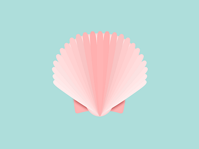 She Sells Sea Shells beach blue california gradient icon illustration ocean pink sea shell