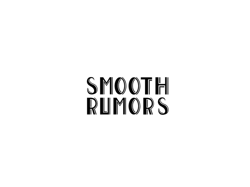 Smooth Rumors event party typography callligraphy font music 1920s black vector illustrator graphicdesign logo