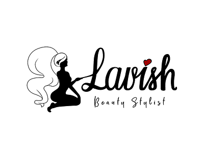 Lavish Beauty Stylist Logo beauty designer font illustrator lady logo logo designer mascot silhouette stylist vector