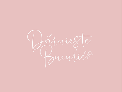 Daruieste Bucurie design feminine font feminine logo font graphic design logo logodesign