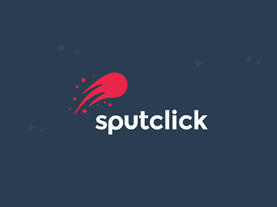 Branding -Sputclick Final branding comet exploration flat logo logotype space
