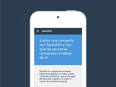 Sputclick -Mobile website branding flat mobile space website