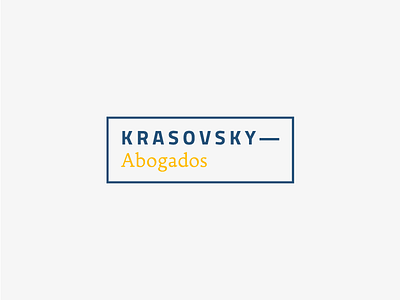 Krasovsky Asociados: Proposal C-1 attorneys branding law firm lawyer logo logotype