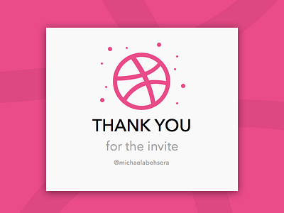 Hello Dribbble first shot invite thank you