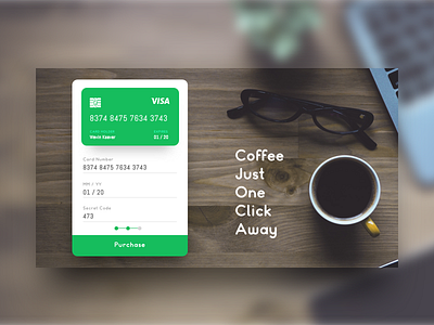 #002 Credit Card Checkout coffee credit card sketch dailyui form payment simple