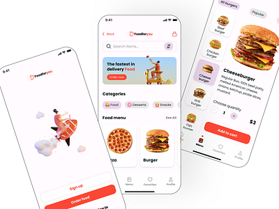 Food delivery app app branding design icon illustration logo typography ui ux vector