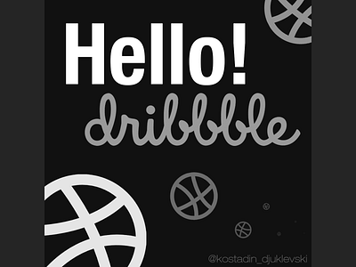 Hello Dribbble! creative design graphic design photoshop typography vector