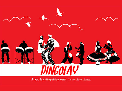 Dingolay dingolay illustration trinidad trinidad tobago vector