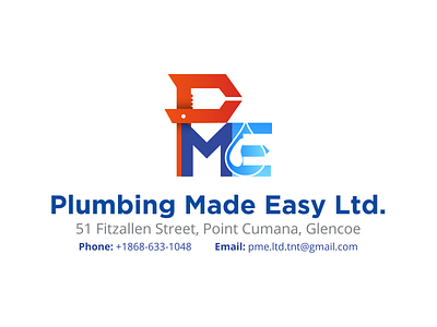 PME Logo branding caribbean illustration logo minimal plumbing trinidad tobago