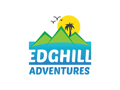 Edghill Adventures Logo branding caribbean hiking logo logo design mountain ocean trinidad