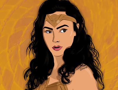 Gal Gadot - Wonder Woman artwork digital digital painting digitalart drawing illustration illustration digital texture vector vector art