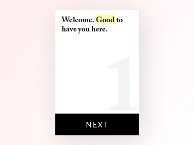 Second Shot. app apps black design next numbers onboarding serif simple ui ux white