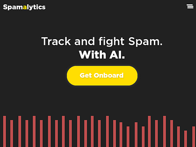 SaaS Landing Page - Spamalytics grey hamburger landing landing page logo minimal red web app yellow