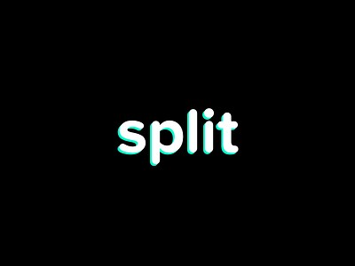 Split Logo app background black blue flat green logo modern shadow website white