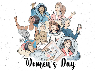 International Women's Day activist artist athlete author digital illustration digitalart explorer illustration inspiration internationalwomensday scientist womens day
