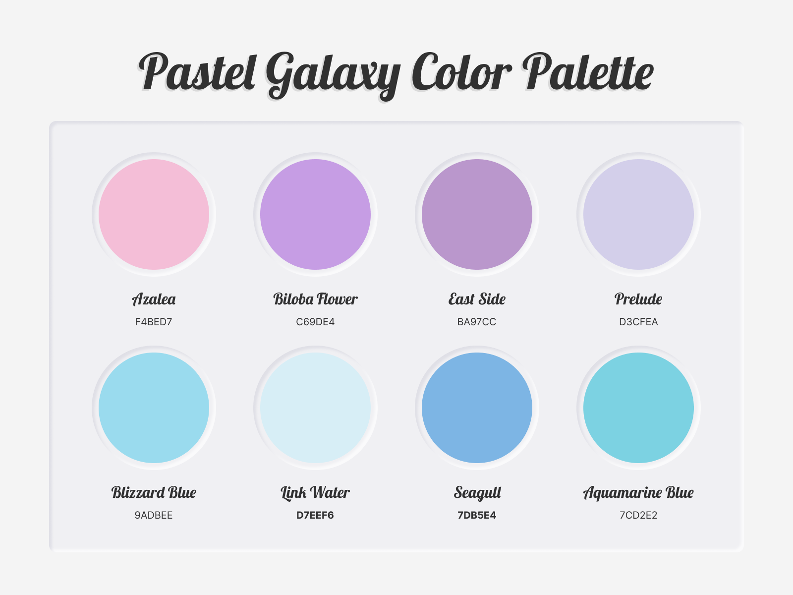 Pastel Galaxy Color Palette by Colorscouts | Color Palettes on Dribbble