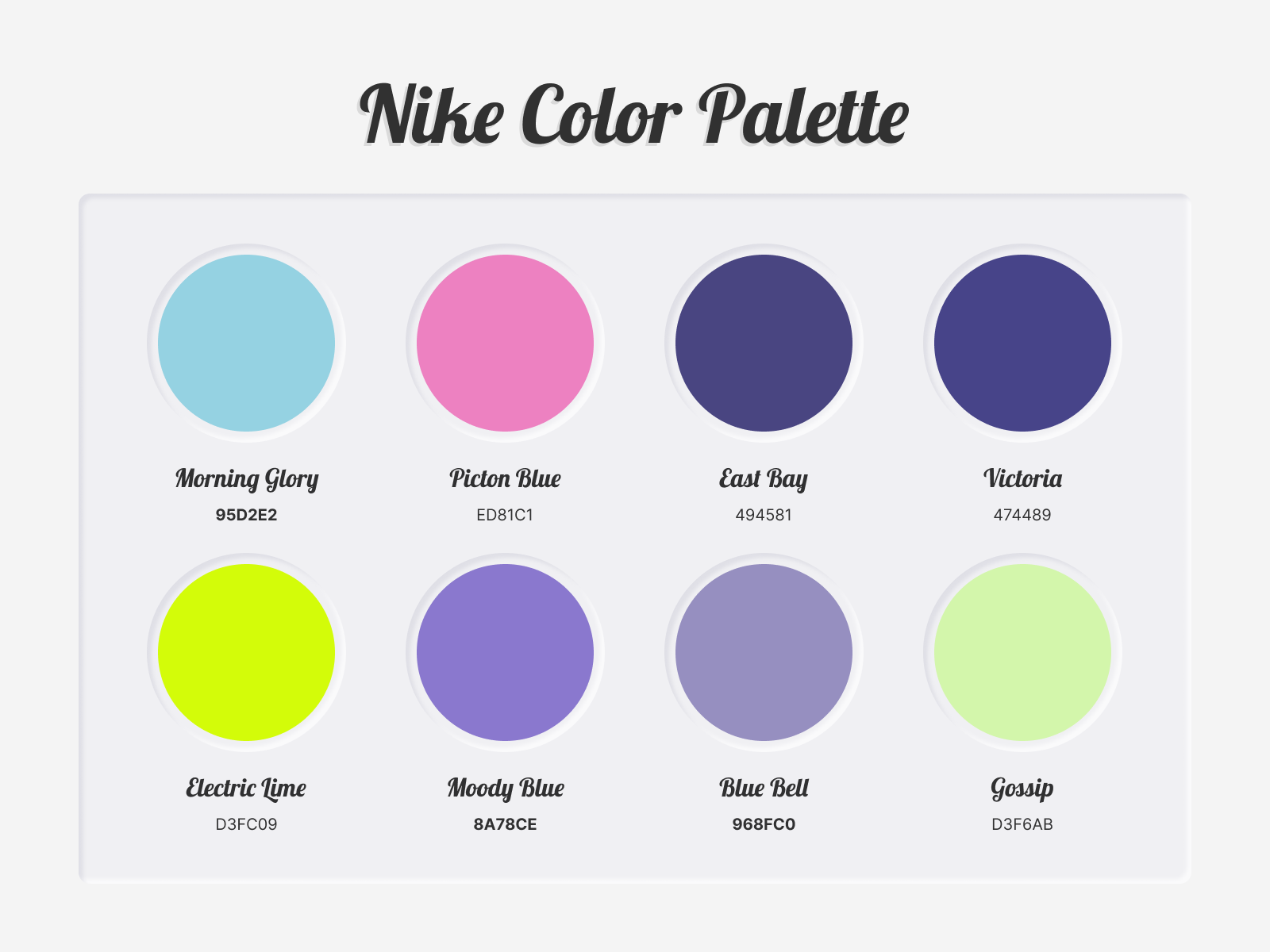 Gevoel van schuld Schelden Dijk Nike Color Palette by Colorscouts | Color Palettes on Dribbble