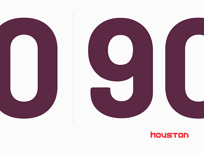 Numbers design typography