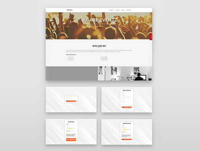 Online Event Planning System - UI design event graphic design interface photoshop planning project ui web design website