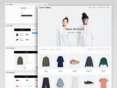 Online Clothing Brand Web Application Design interface photoshop reactjs ui web design website