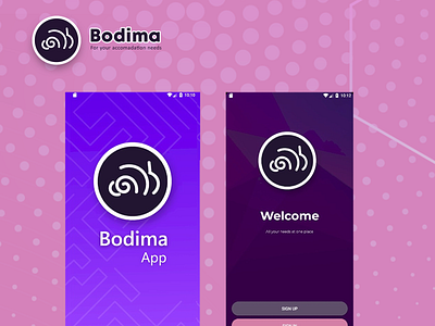 Bodima - Mobile App to find accommodation android illustration photoshop
