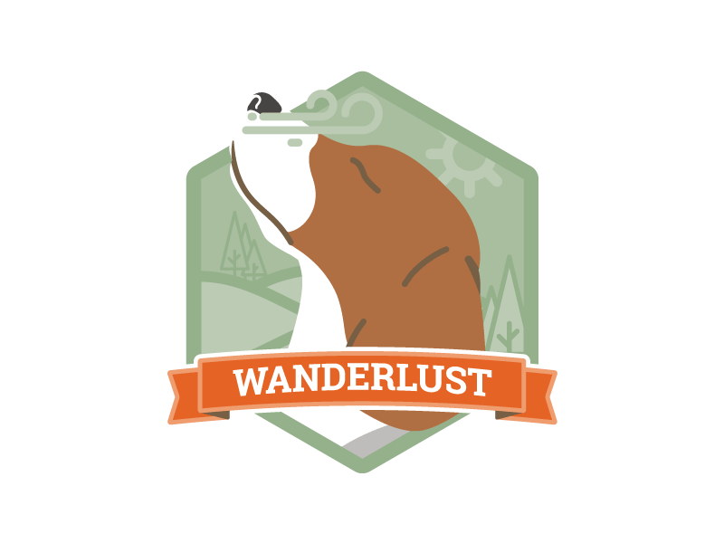 Wanderlust beagle dog travel vector wanderlust
