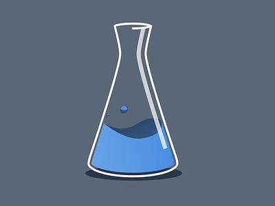 Flask flask flat icon illustration liquid science sketch