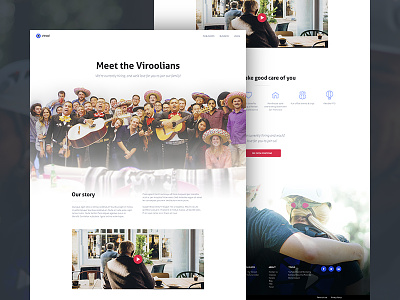 About page concept about concept flat layout minimal page ui virool web webpage website wip