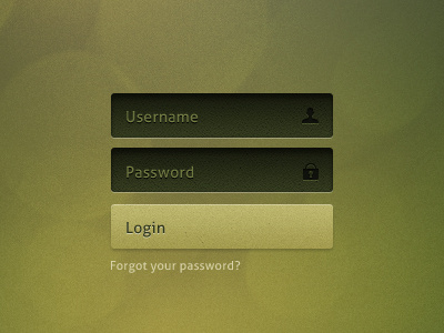 Green login button form green input login noise submit