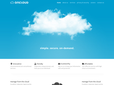Website project blue cloud website