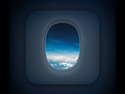 Airplane window, night view. airplane app icon iphone sky stars window