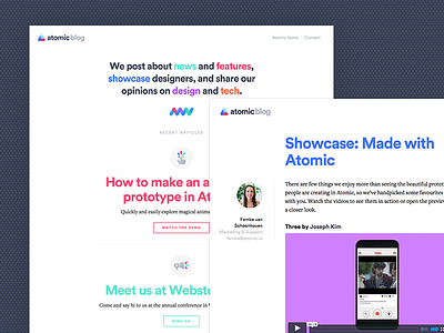 Atomic blog atomic blog clean colourful flat web