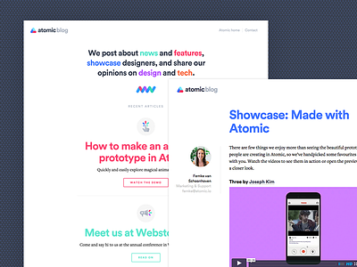 Atomic blog