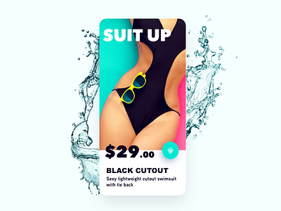 Suit Up blue checkout ecom ecommerce pink shopping splash swimsuit ui ux water wet