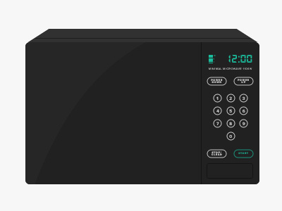 The Minimalist Microwave graphic design interface microwave minimalist ui user experience ux vector