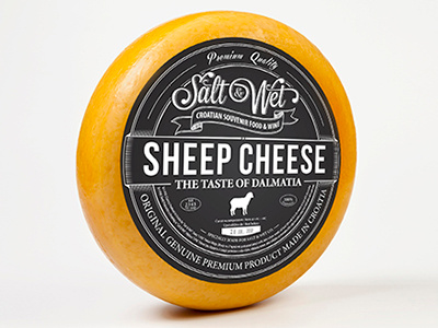Sheep Cheese - Salt&Wet label label for cheese packaging